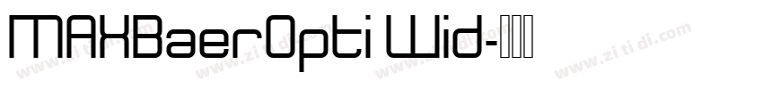 MAXBaerOpti Wid字体转换